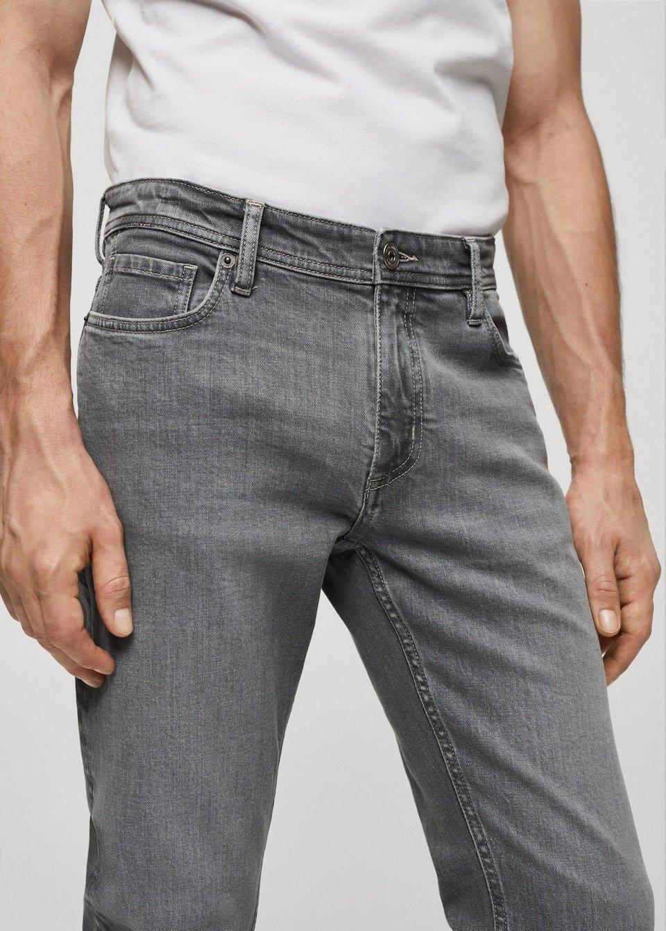 Mango - Grey Jan Slim-Fit Jeans