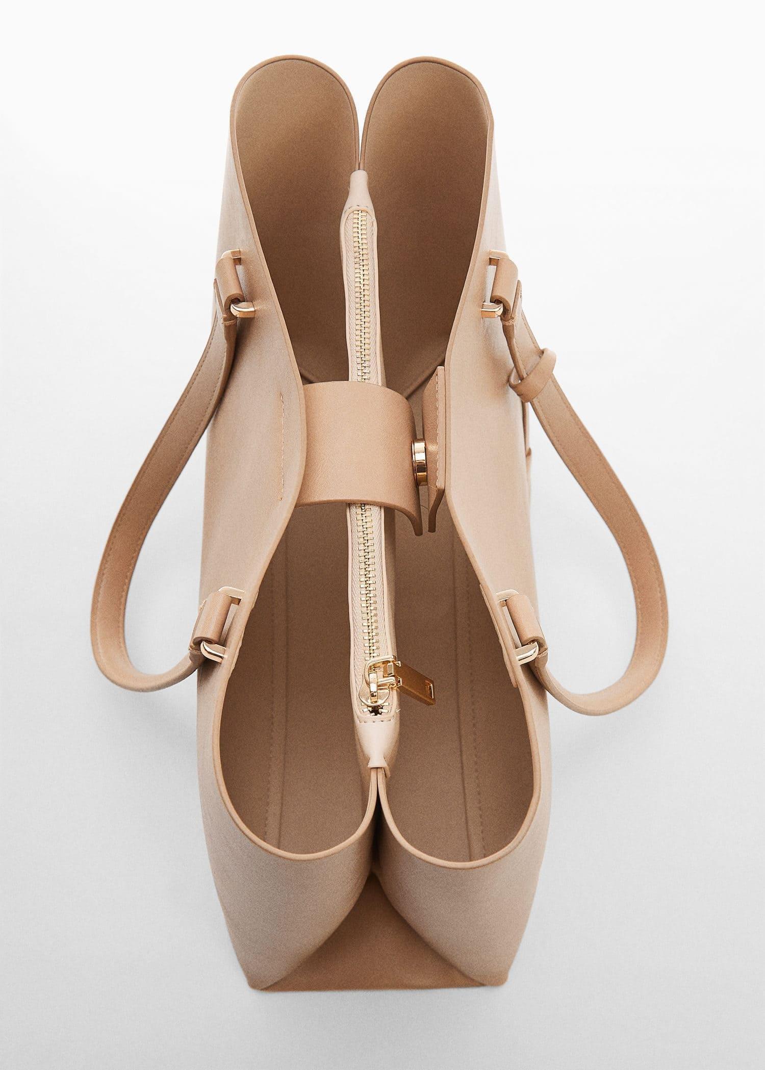 Brown Lt-Pastel Dual Compartment Shopper Bag, , large image number 2