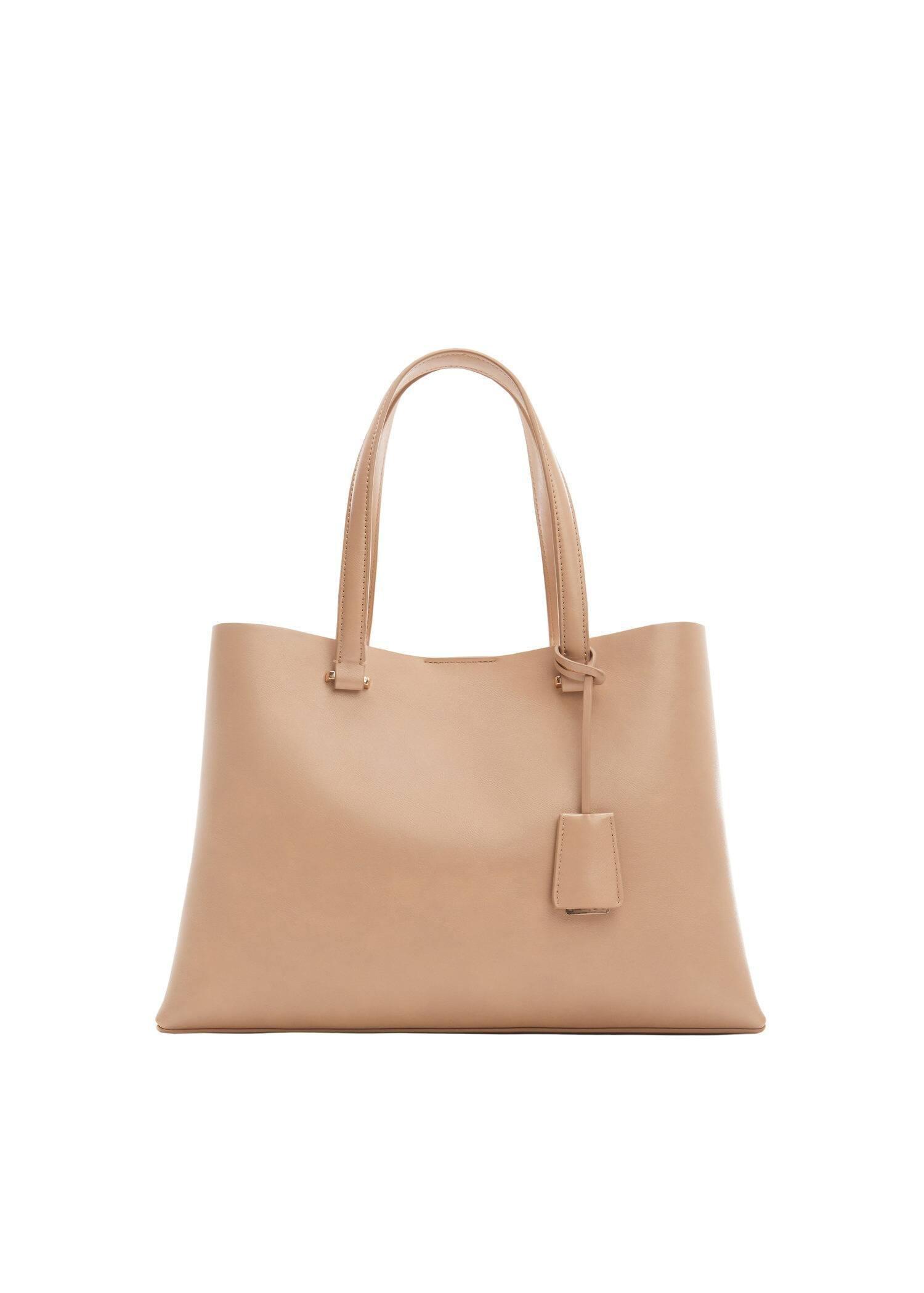 Brown Lt-Pastel Dual Compartment Shopper Bag, , large image number 3