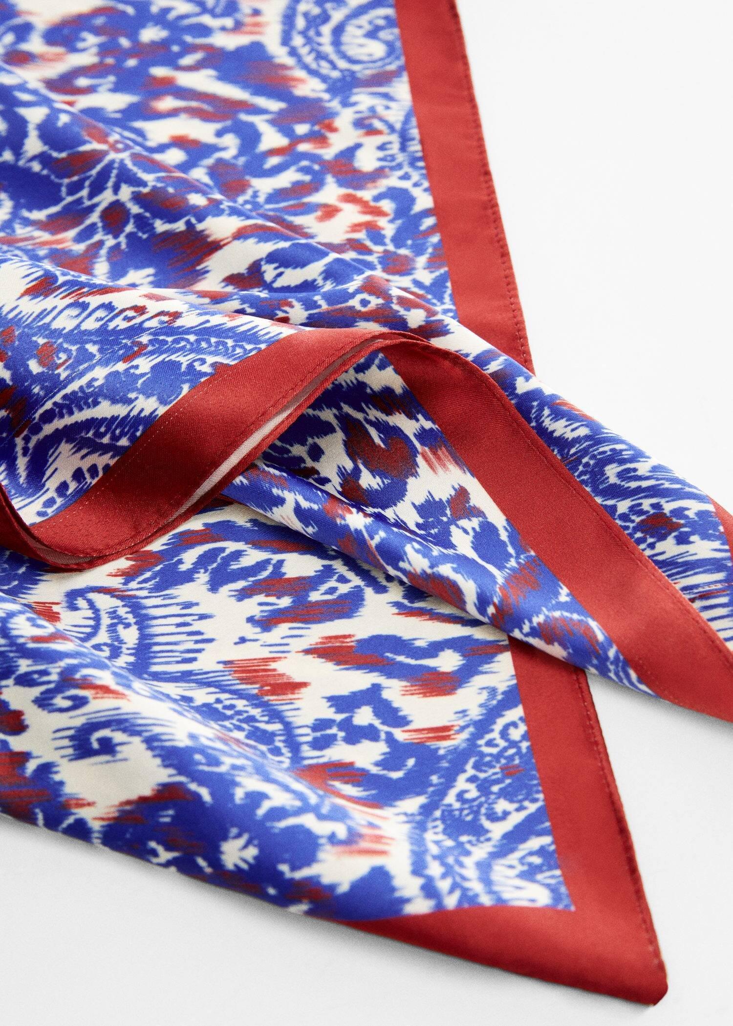 Blue Paisley Print Scarf, , large image number 3
