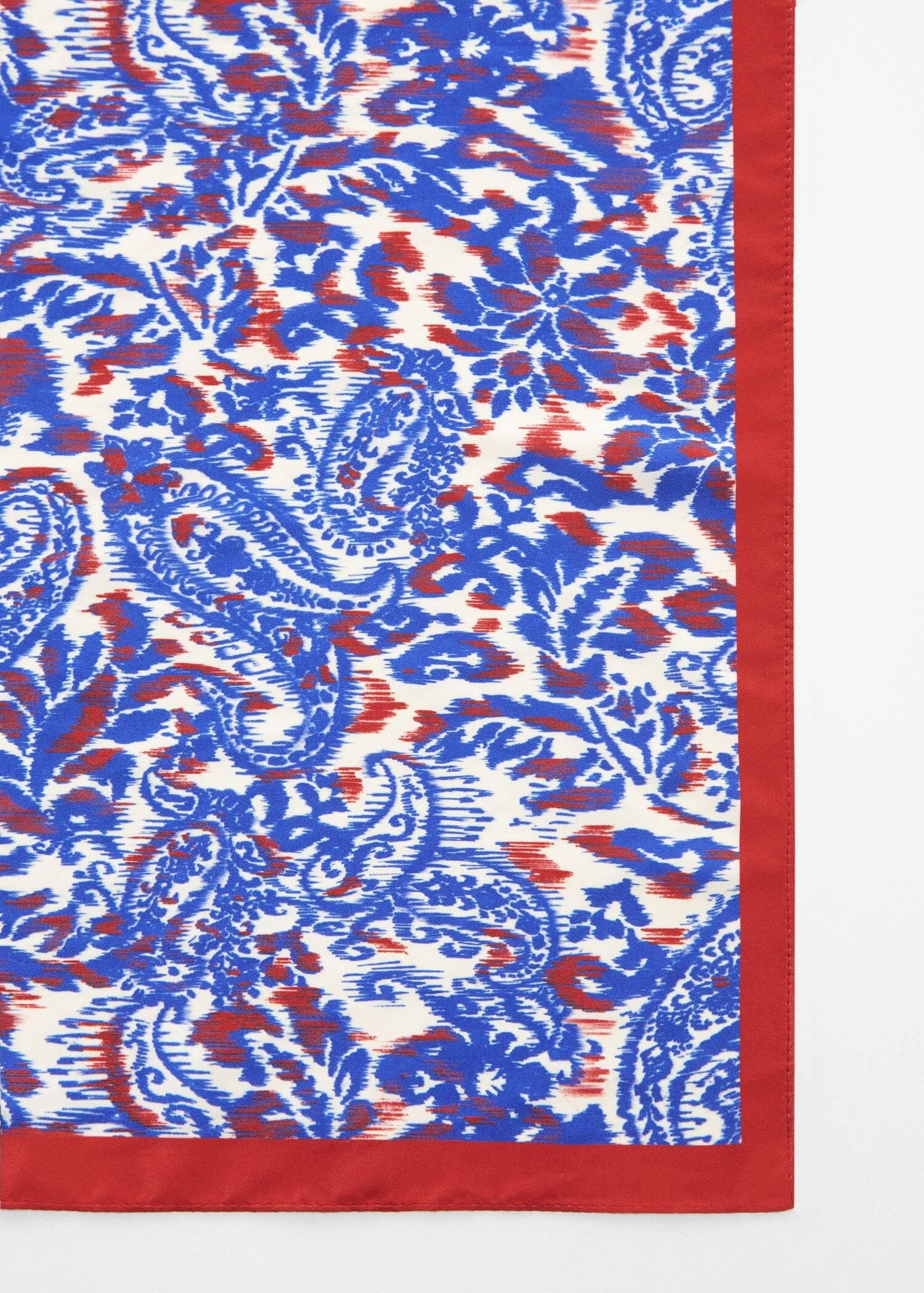 Blue Paisley Print Scarf, , large image number 5