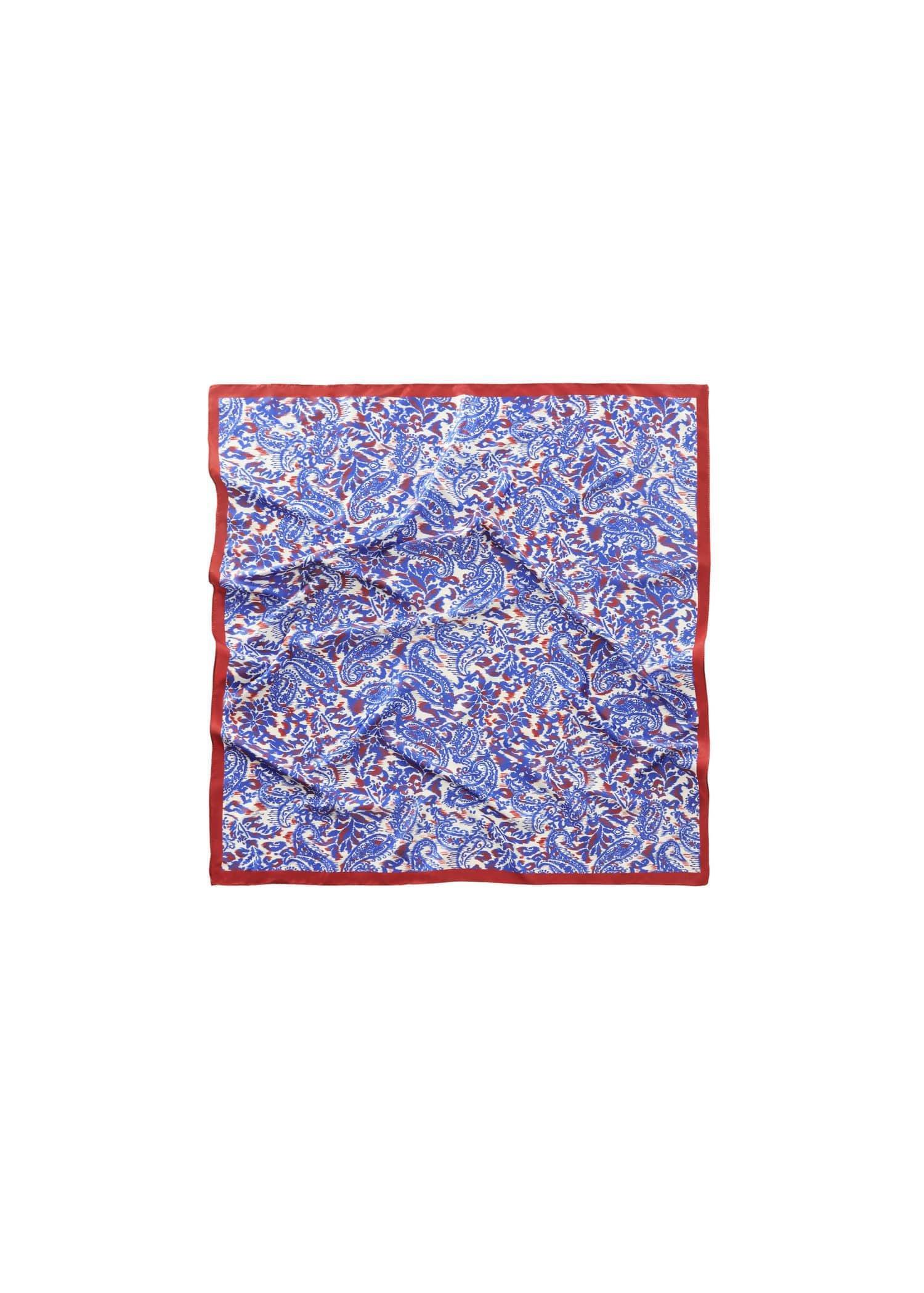 Blue Paisley Print Scarf, , large image number 7