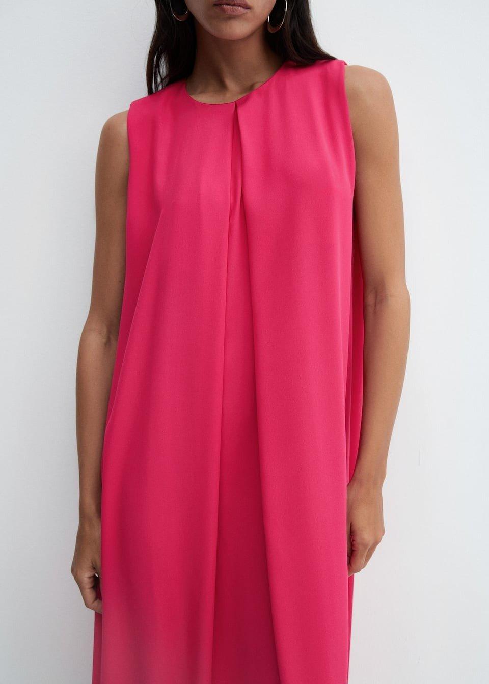 Mango - Pink Cut-Out Detail Dress