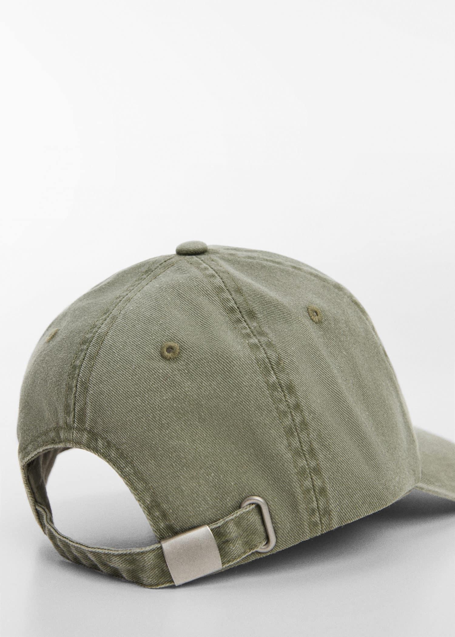 Mango - Khaki Embroidered Message Cap