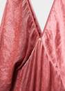 Mango - Pink V-Neck Satin Dress