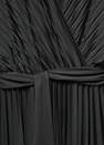 Mango - Black Pleated Wrap Dress