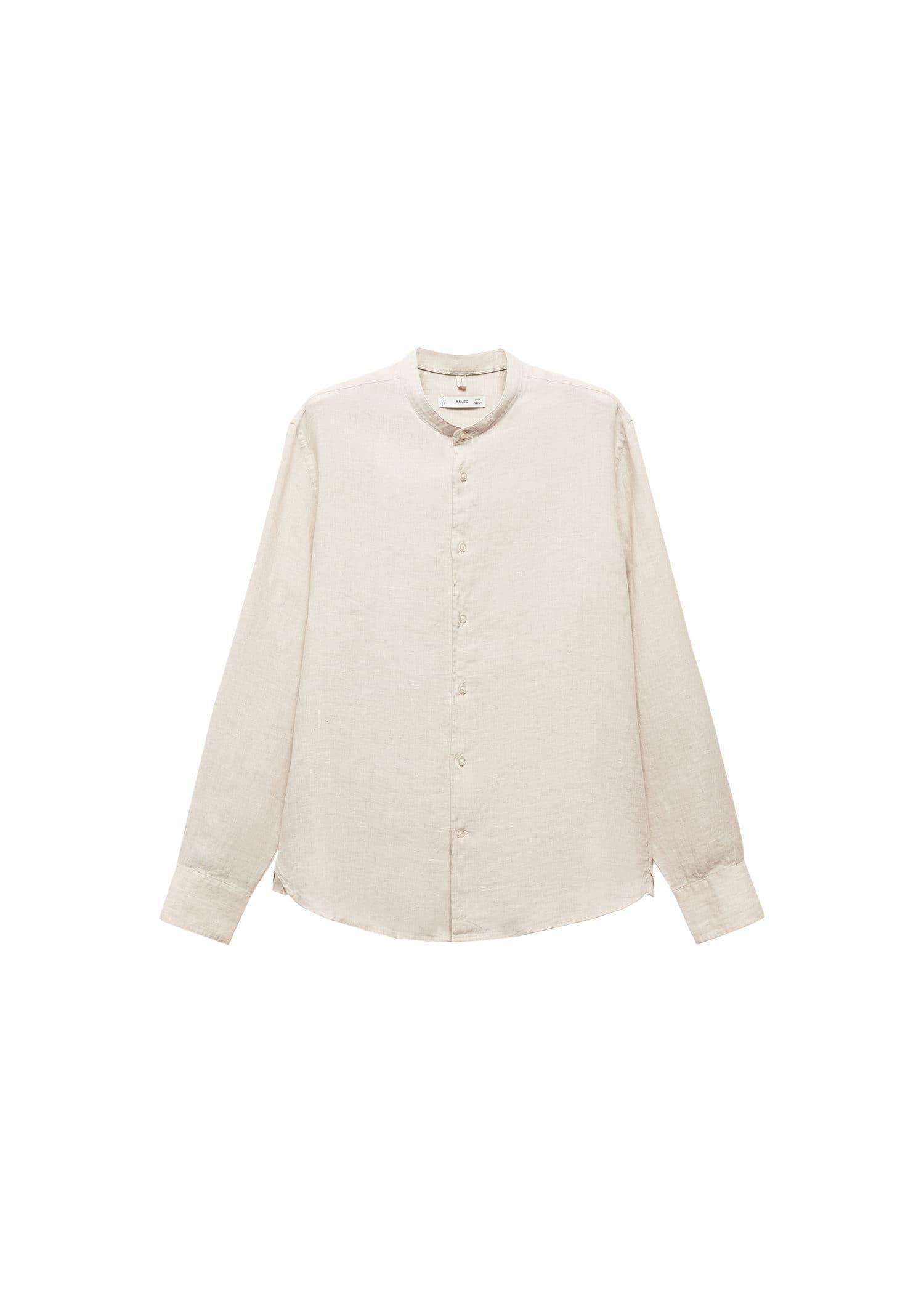 Mango - Cream Collared Shirt