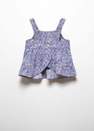 Mango - Blue Printed Blouse With Opening Detail, Kids Girls