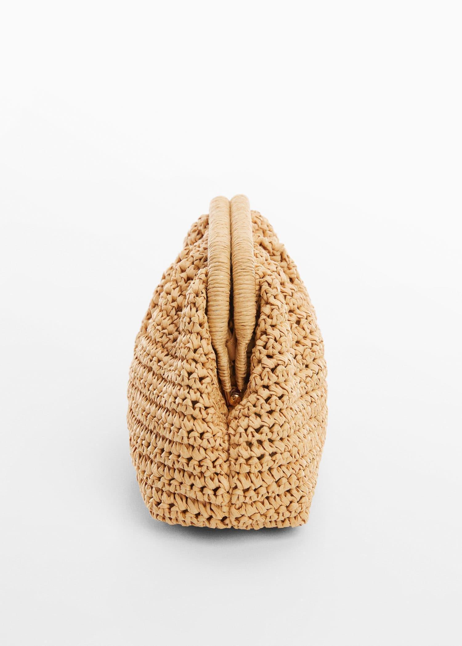 Beige Natural Fibre Handbag, , large image number 1