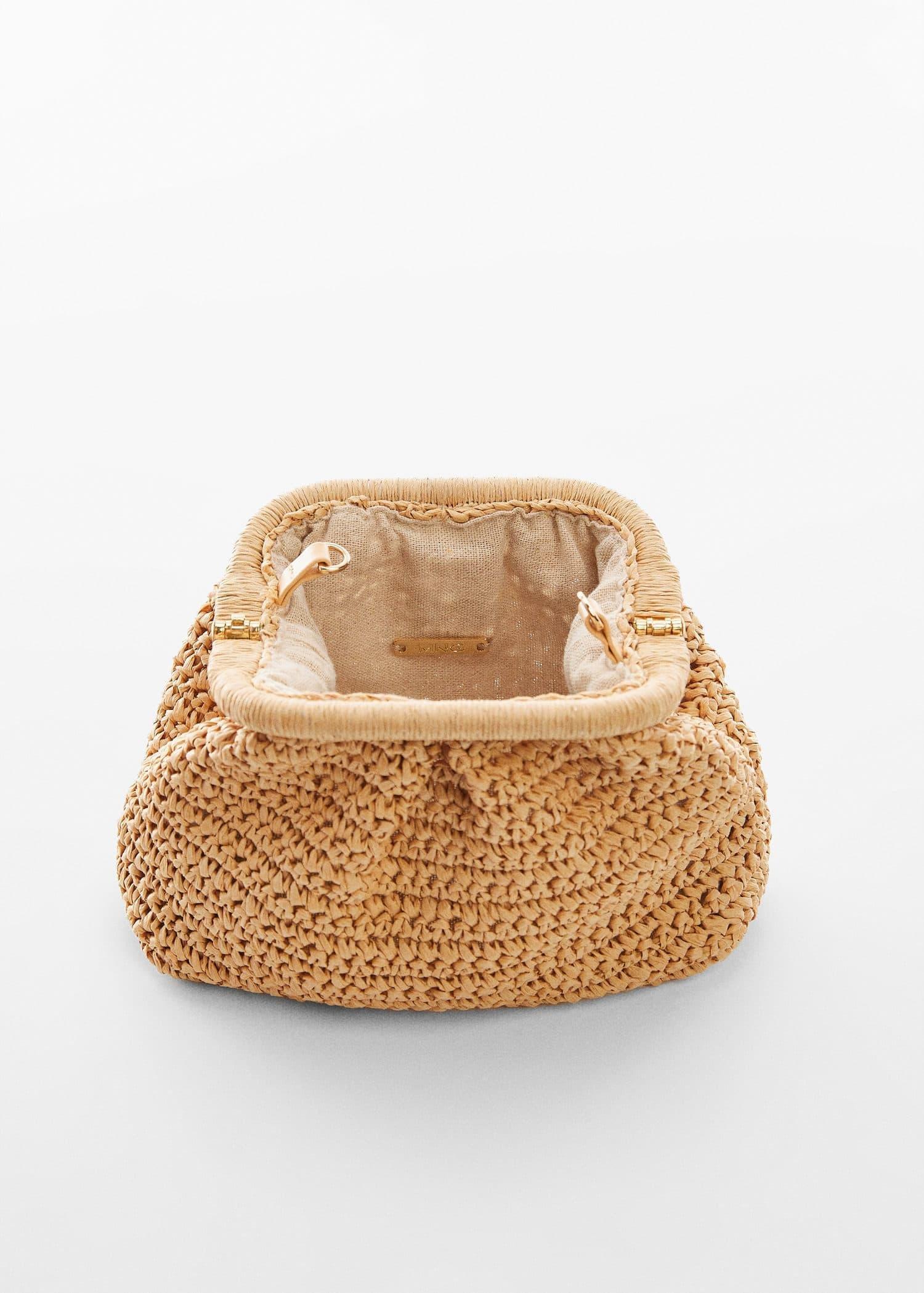 Mango - Beige Natural Fibre Handbag