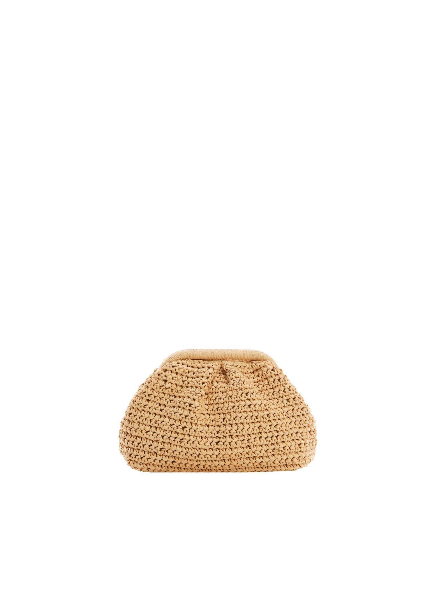 Beige Natural Fibre Handbag, , large image number 3
