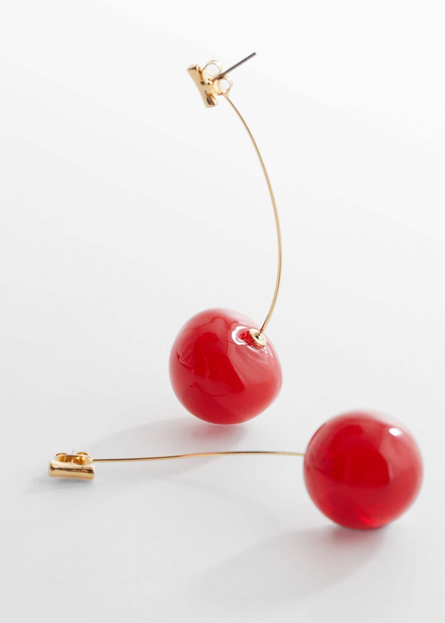 Red Dangling Cherry Earrings, , large image number 0