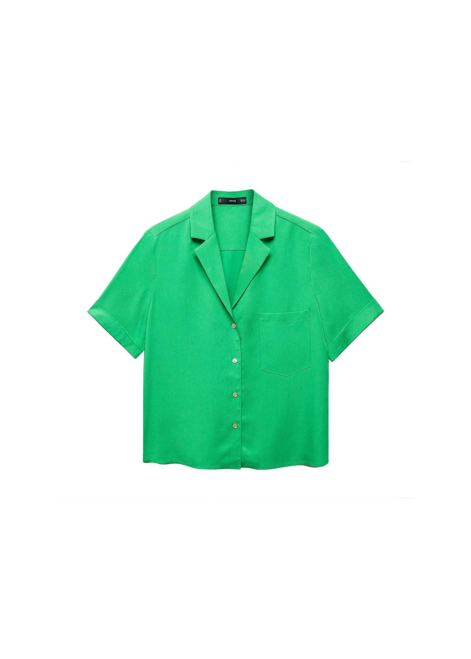 Mango - Green Lyocell Shirt