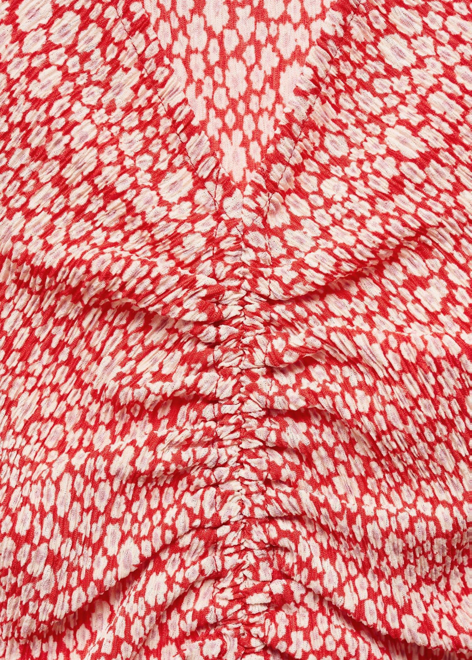 Mango - Red Floral Print Dress