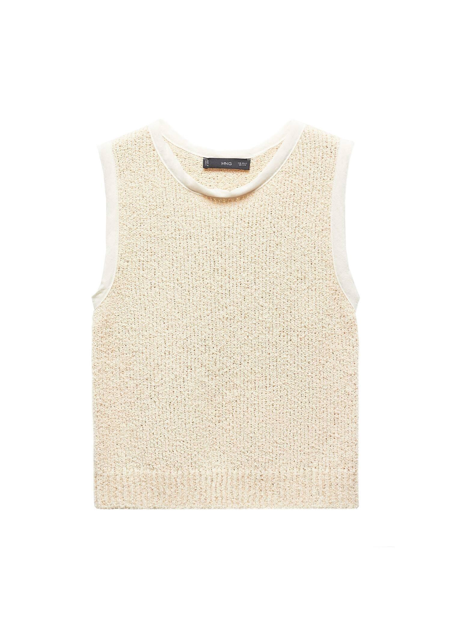 Mango - Cream Contrasting Finishes Top