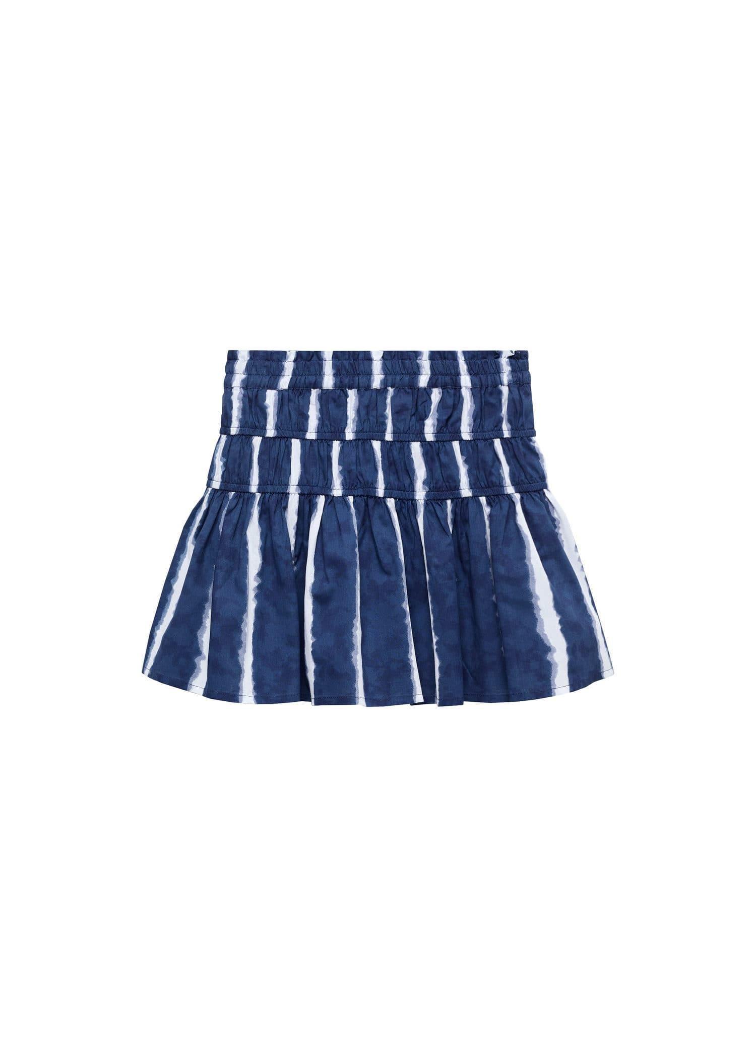 Blue Printed Ruffle Skirt, Kids Girls, , large image number 1