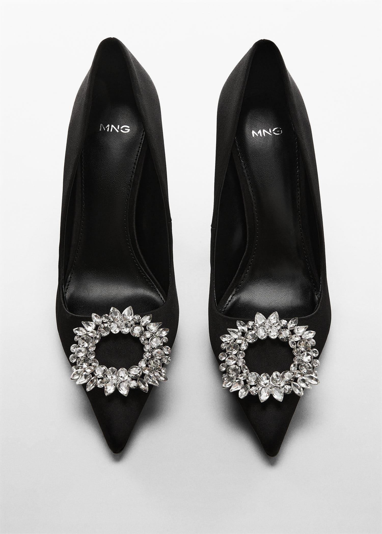 Black Jewel-Heel Shoes, , large image number 1