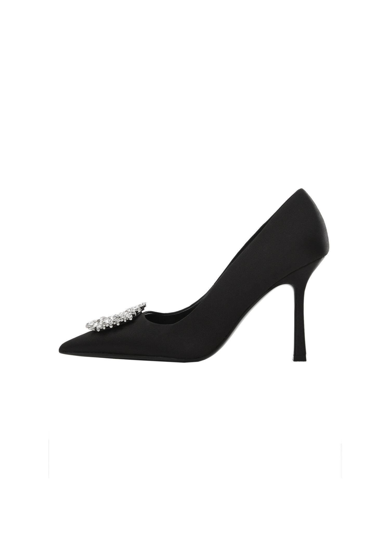 Black Jewel-Heel Shoes, , large image number 5
