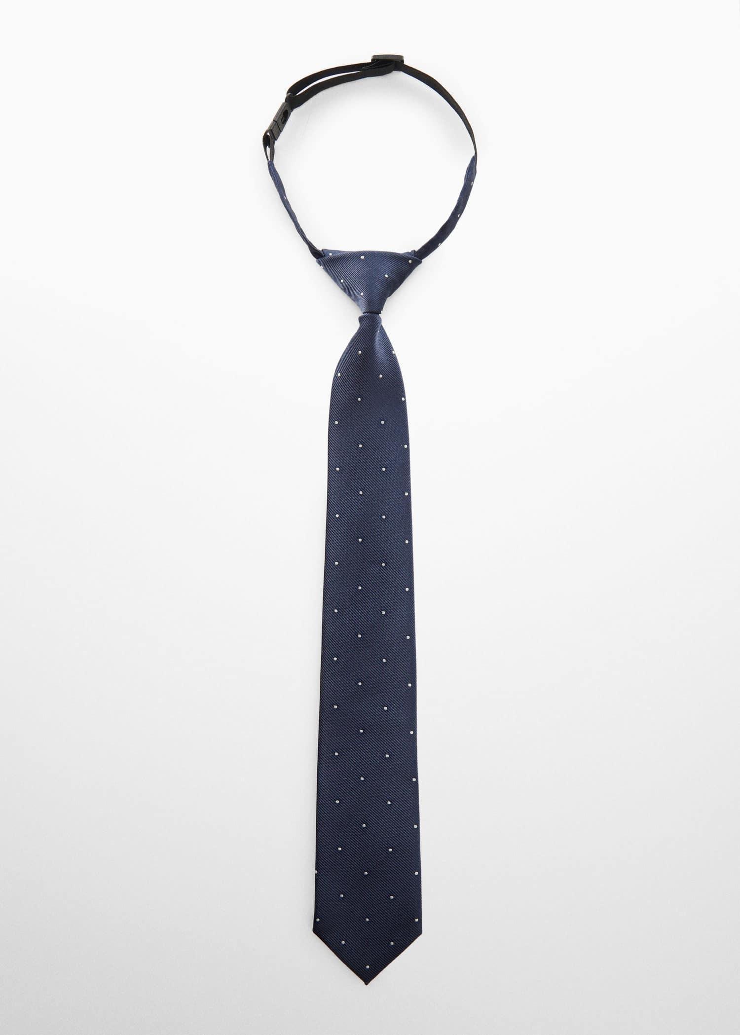 Navy Polka-Dot Tie, Kids Boy, , large image number 2