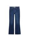 Mango - Blue Medium-Rise Flared Jeans