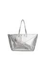 Mango - Silver Leather Shopper Bag