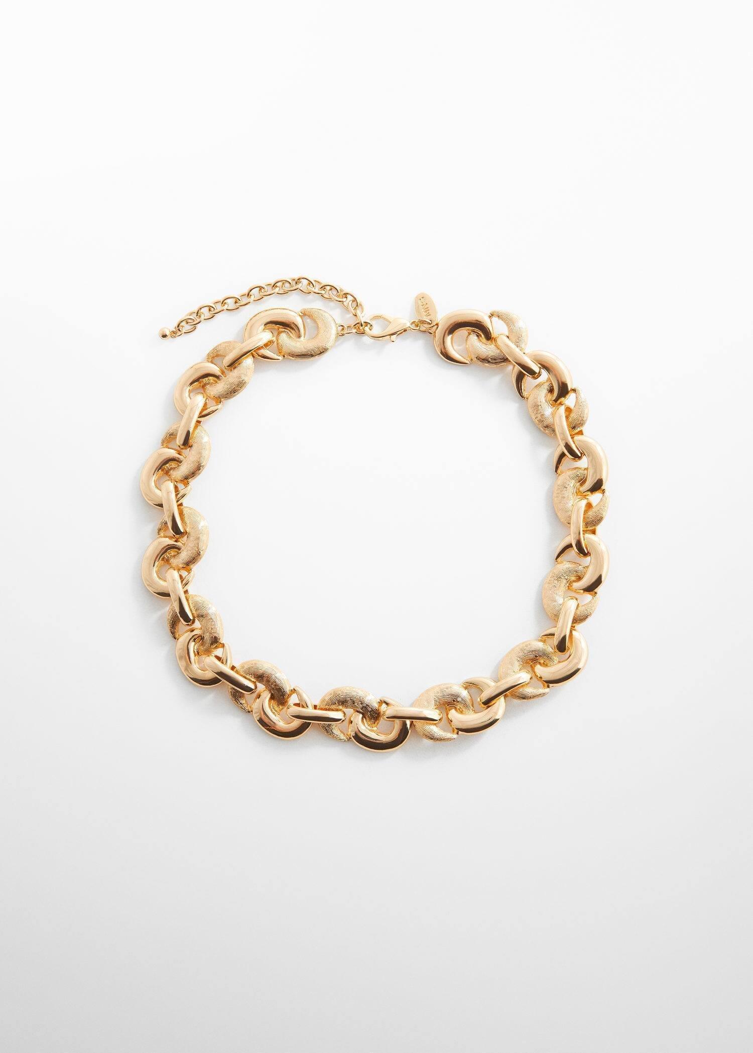 Mango - Gold Textured Chain Necklace