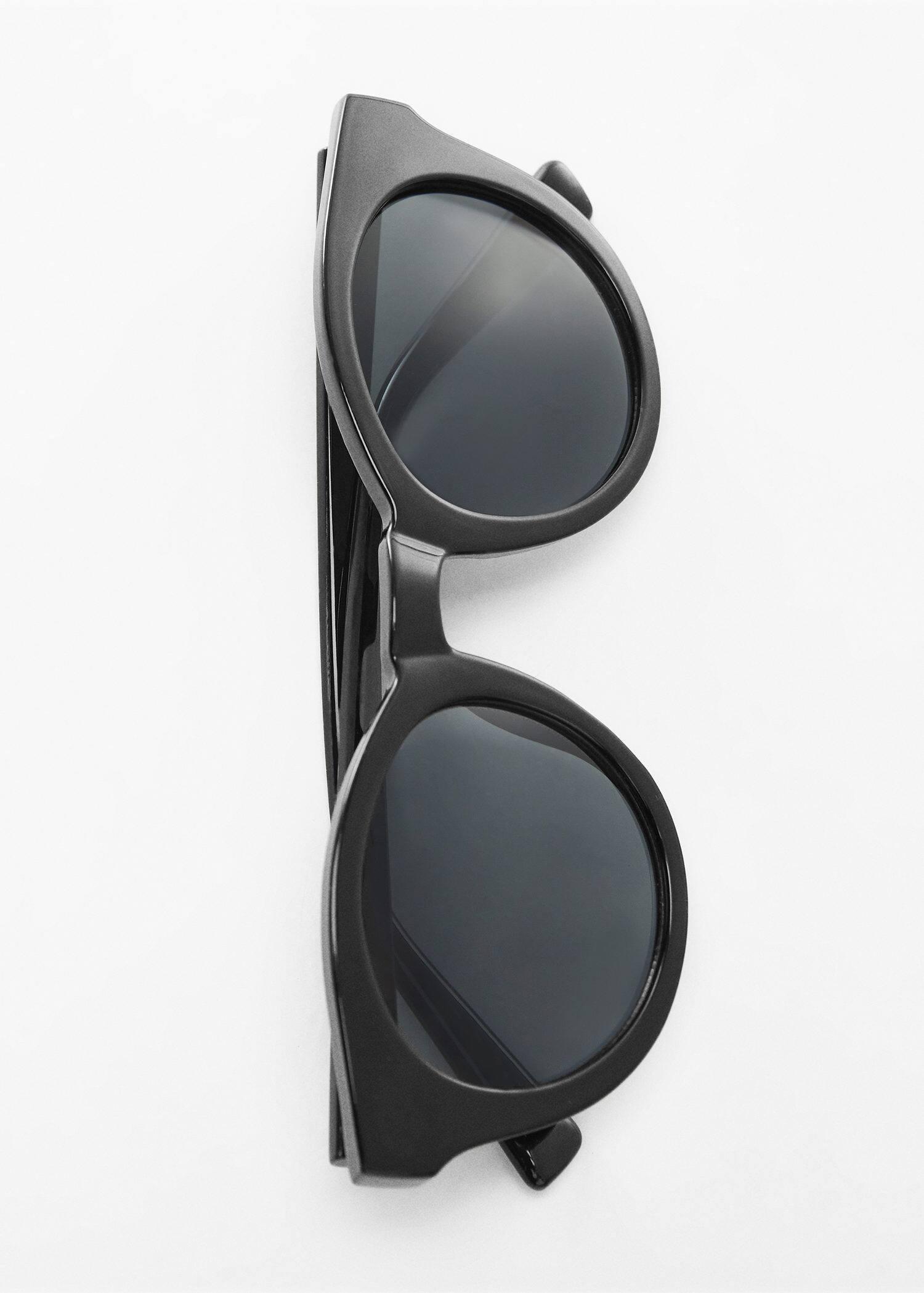 Mango - Black Retro-Style Sunglasses