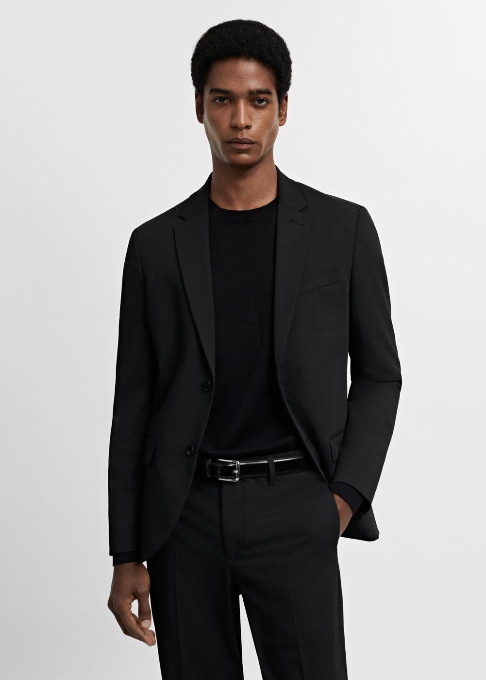 Mango Black Super Slim-Fit Suit Jacket | Azadea UAE