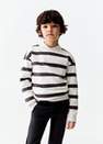 Mango - Grey Striped Print Sweatshirt, Kids Boys