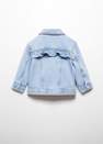 Mango - Blue Ruffled Denim Jacket, Kids Girls