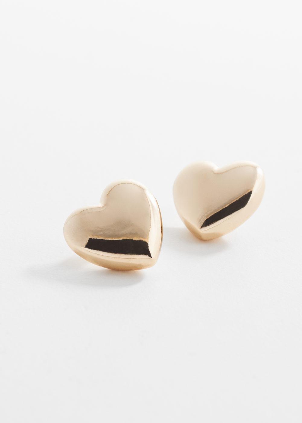Gold Heart-Shape Earrings, , large image number 0
