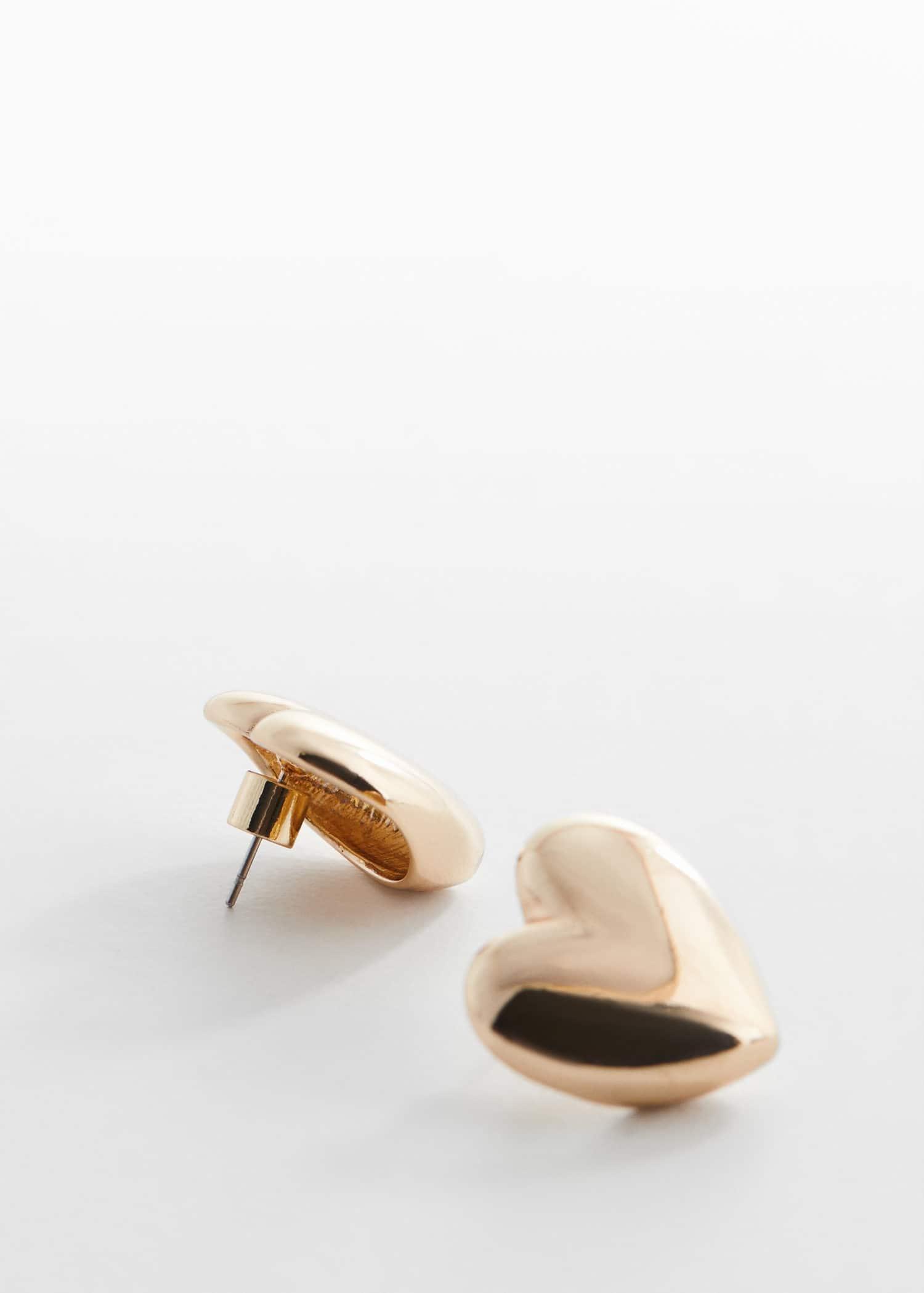 Gold Heart-Shape Earrings, , large image number 3