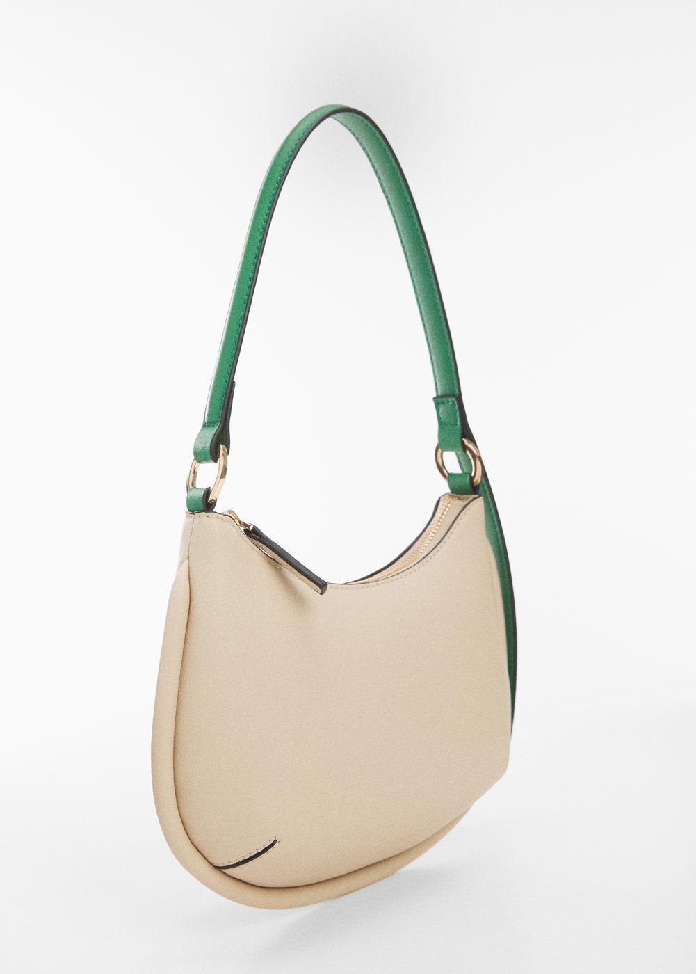 Beige Bicolor Shoulder Bag, , large image number 0