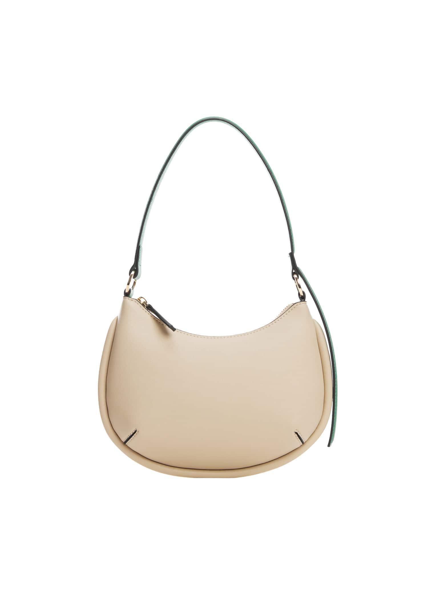 Beige Bicolor Shoulder Bag, , large image number 7