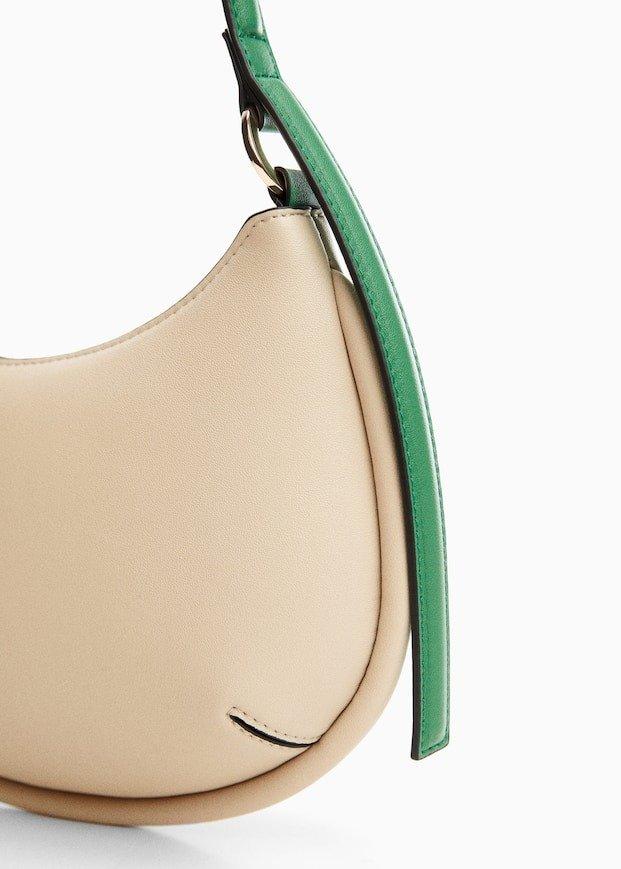 Beige Bicolor Shoulder Bag, , large image number 8