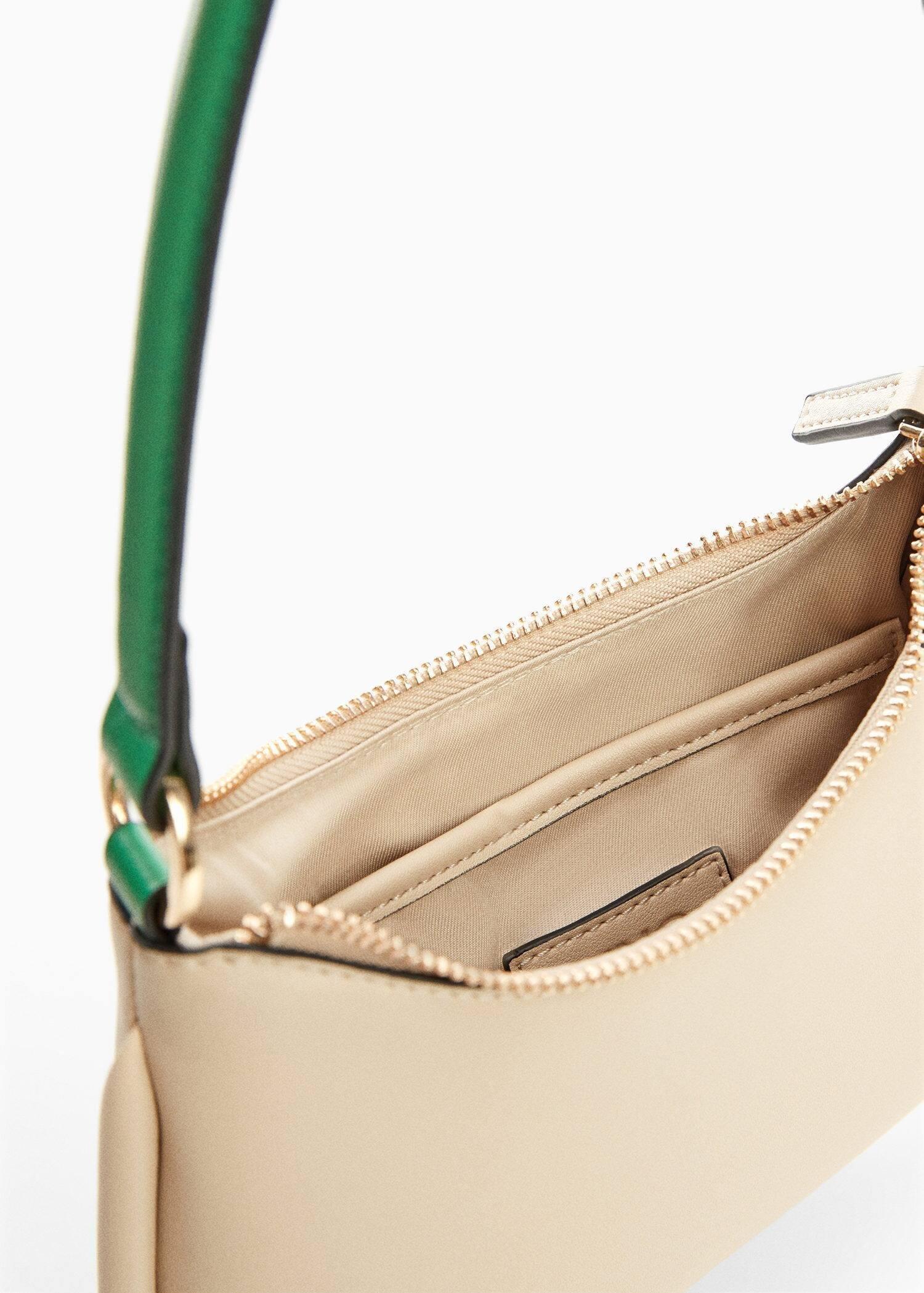 Beige Bicolor Shoulder Bag, , large image number 9