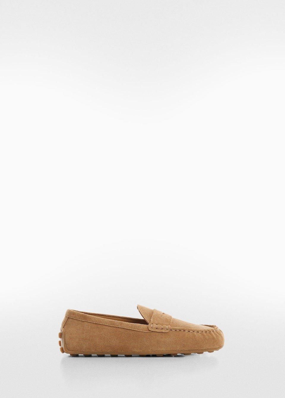 Mango - Brown Suede Leather Moccasin