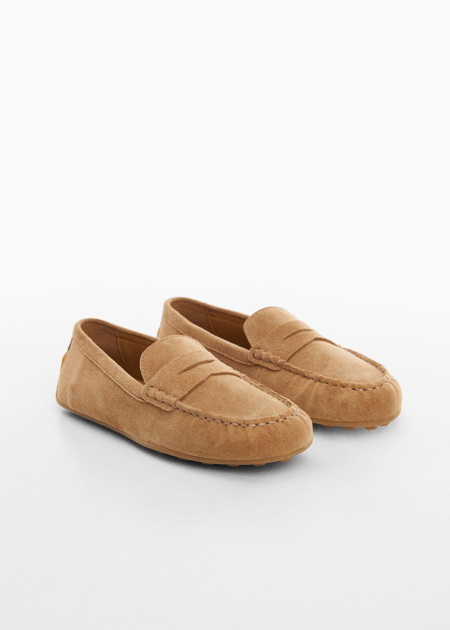 Mango - Brown Suede Leather Moccasin