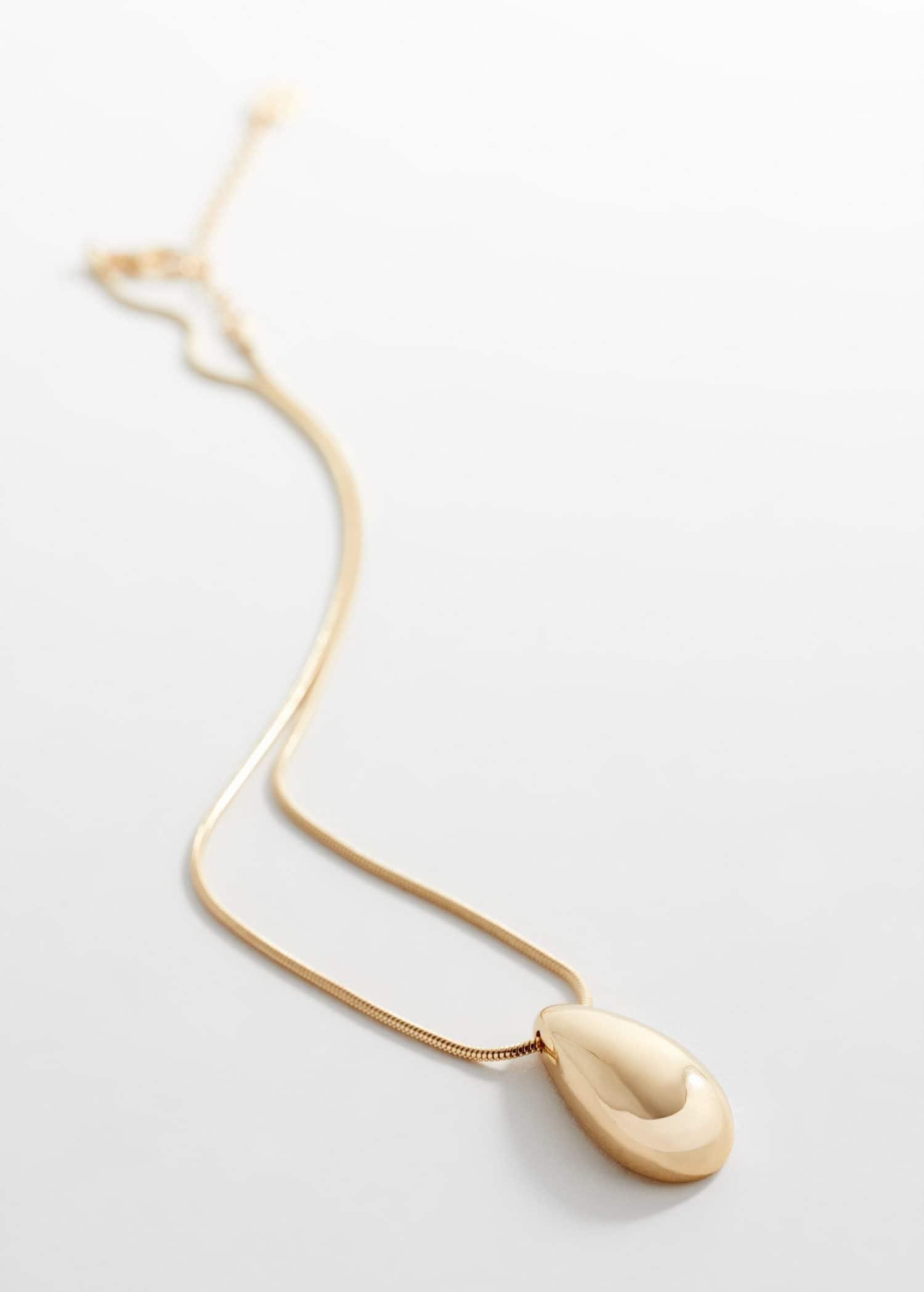 Mango - Gold Metal Pendant Necklace