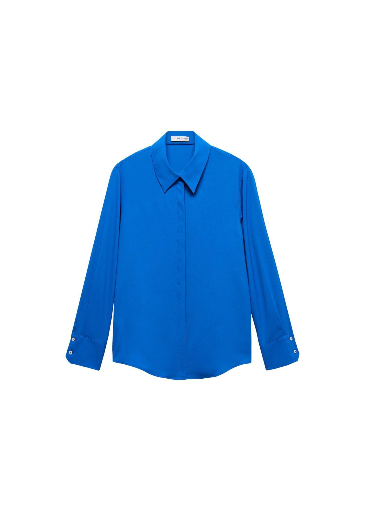 Mango - Blue Regular Flowy Shirt