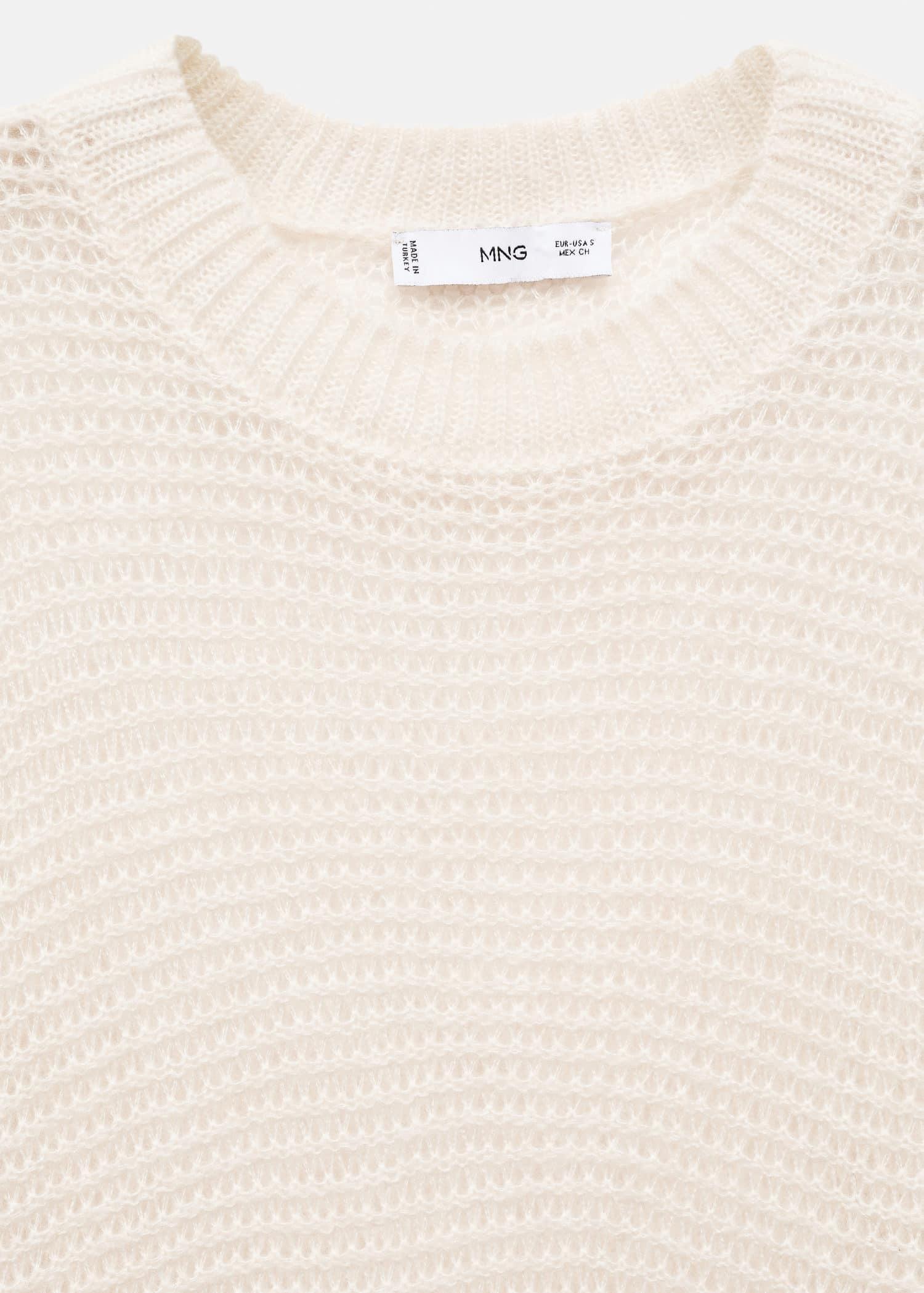 Mango - White Semi-Transparent Knitted Sweater