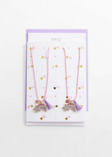 Mango - Pink Best Friends Necklace - Set Of 2, Kids Girls