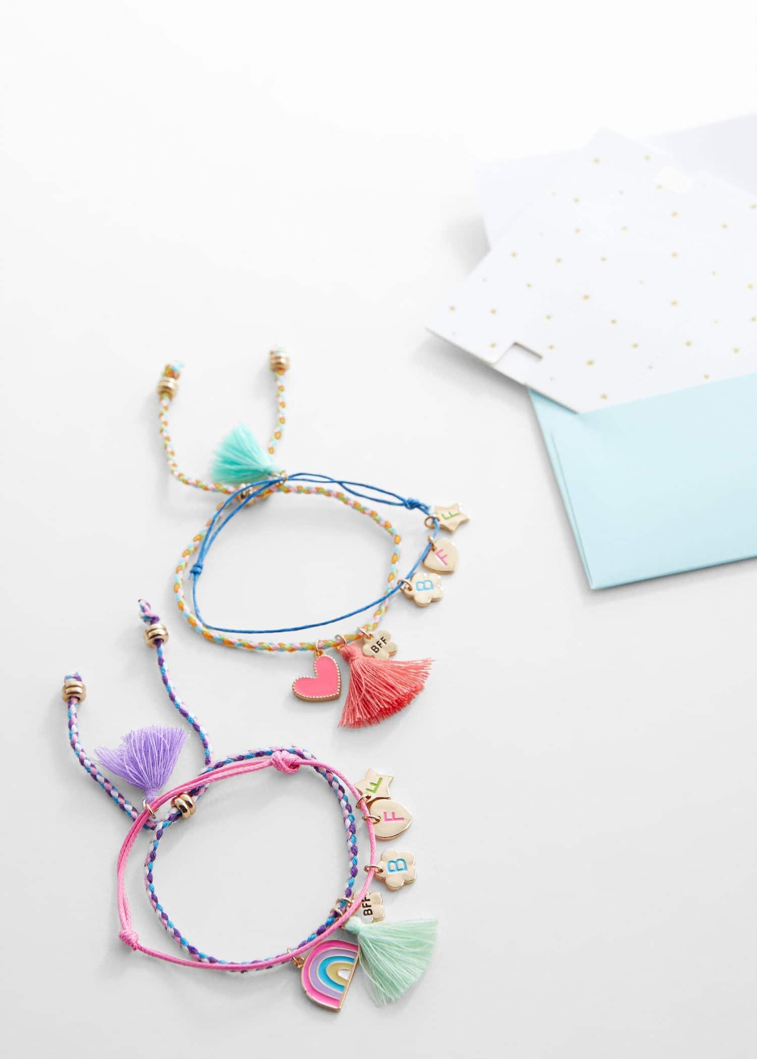 Purple Best Friends Bracelets - Set Of 4, Kids Girls, , large image number 0