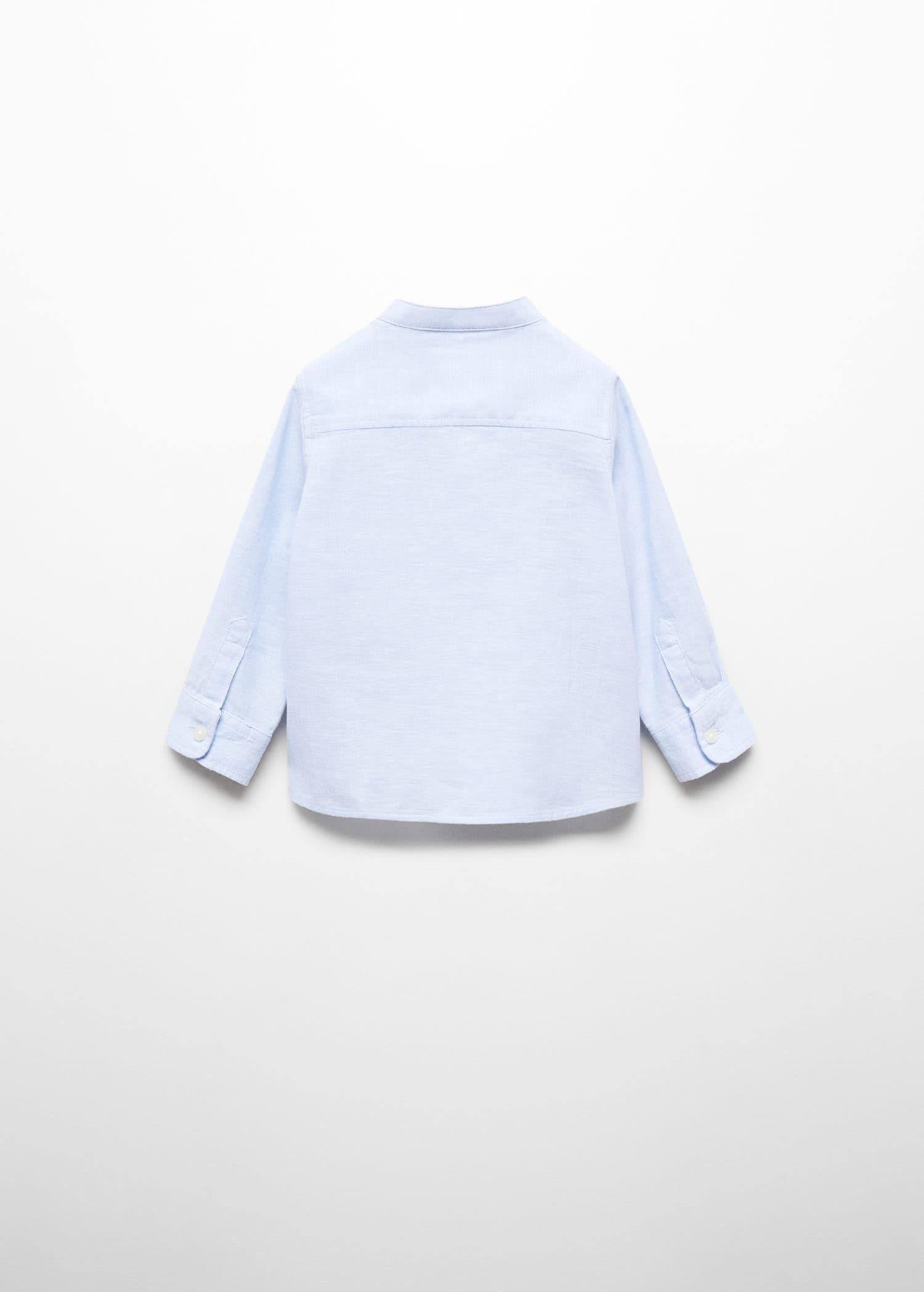 Mango - Blue Lt-Pastel Linen Shirt, Kids Boys