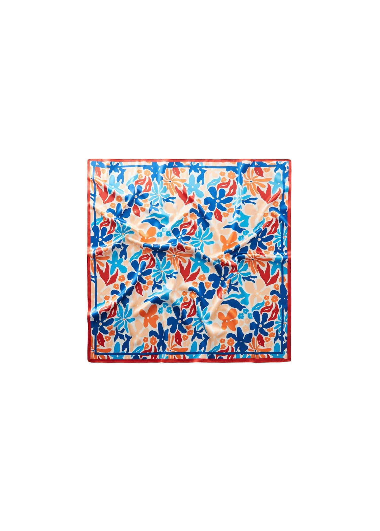 Red Floral Printed Scarf, , large image number 3