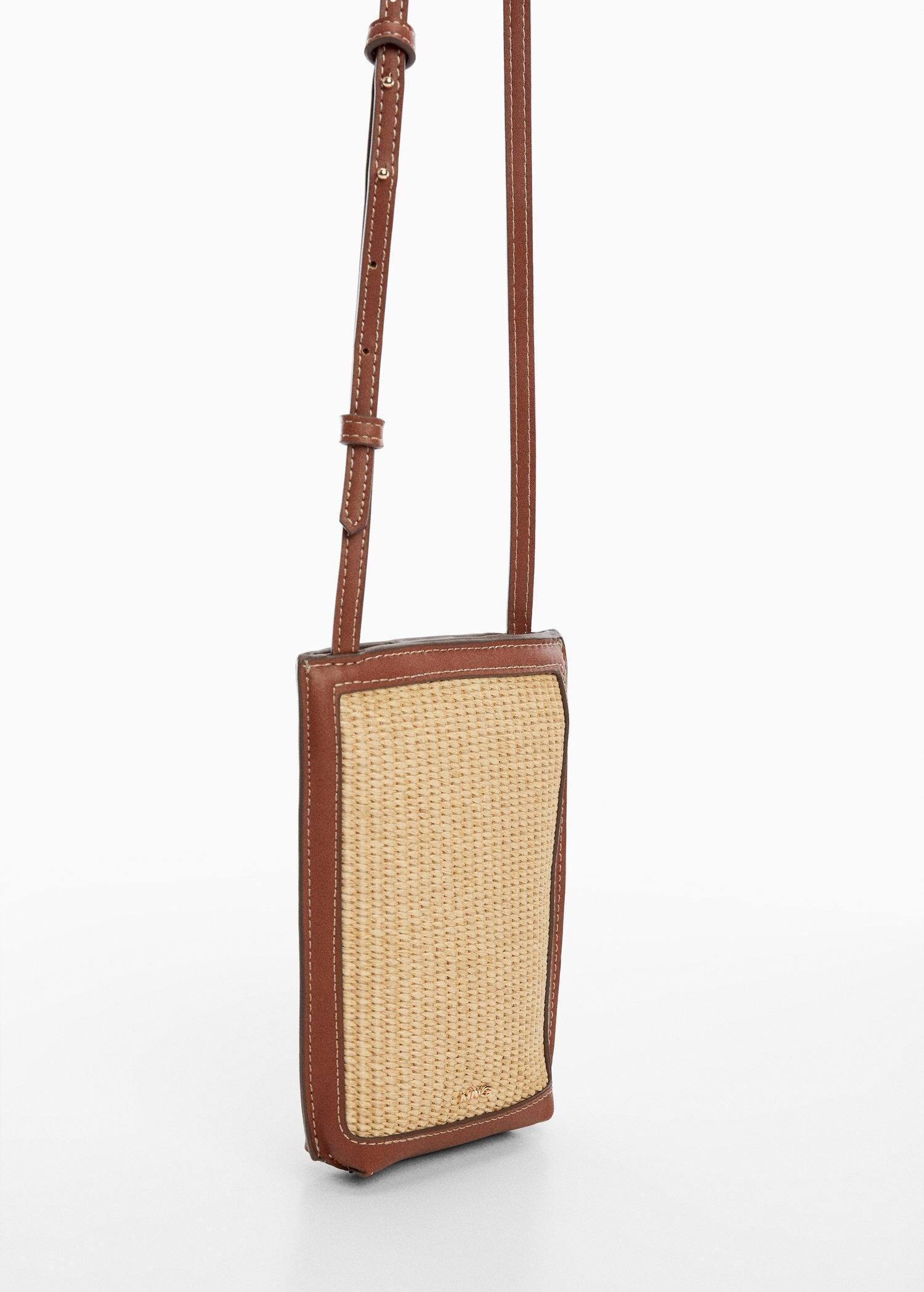 Brown Raffia Effect Mobile Case, , large image number 0