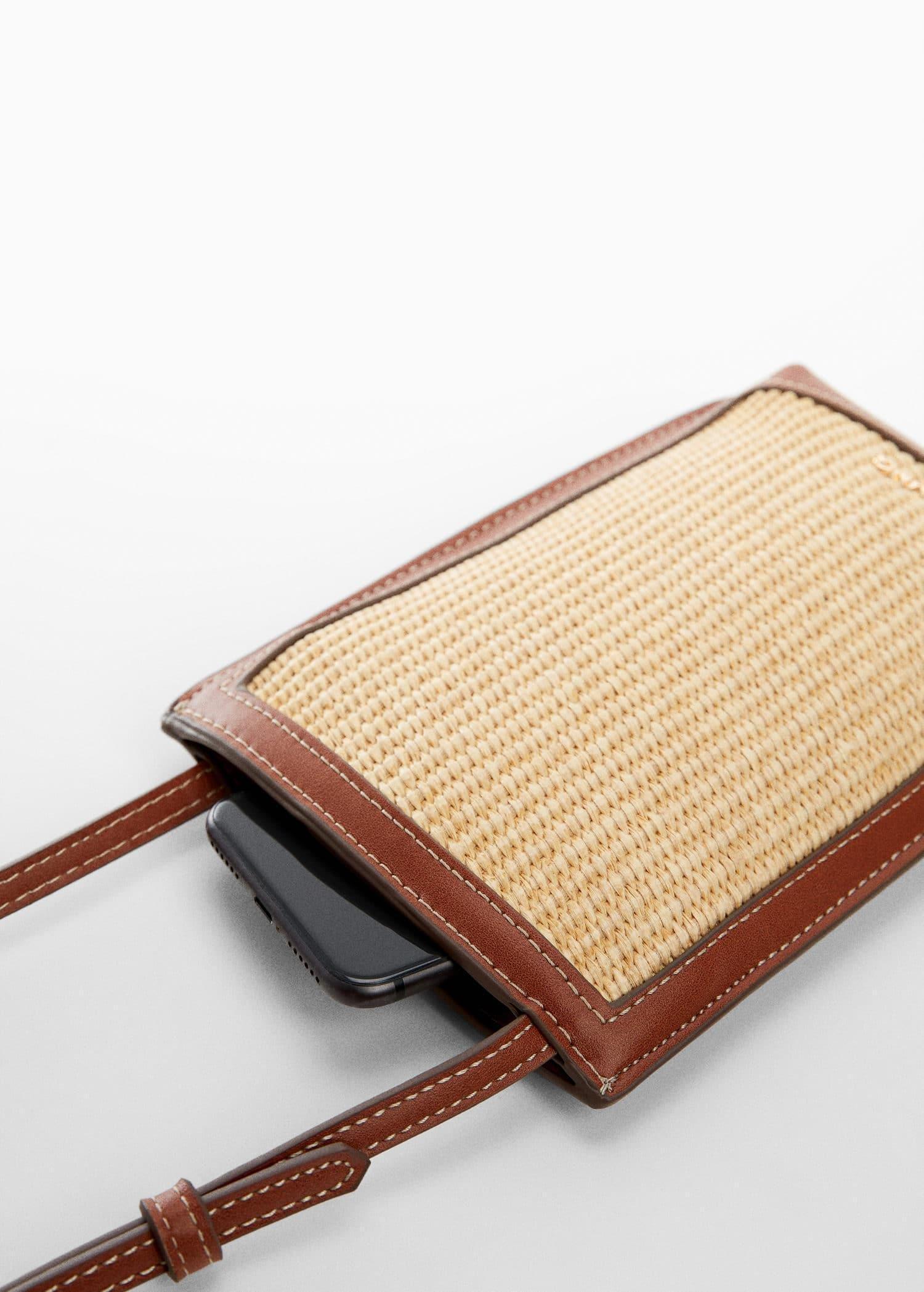 Brown Raffia Effect Mobile Case, , large image number 1