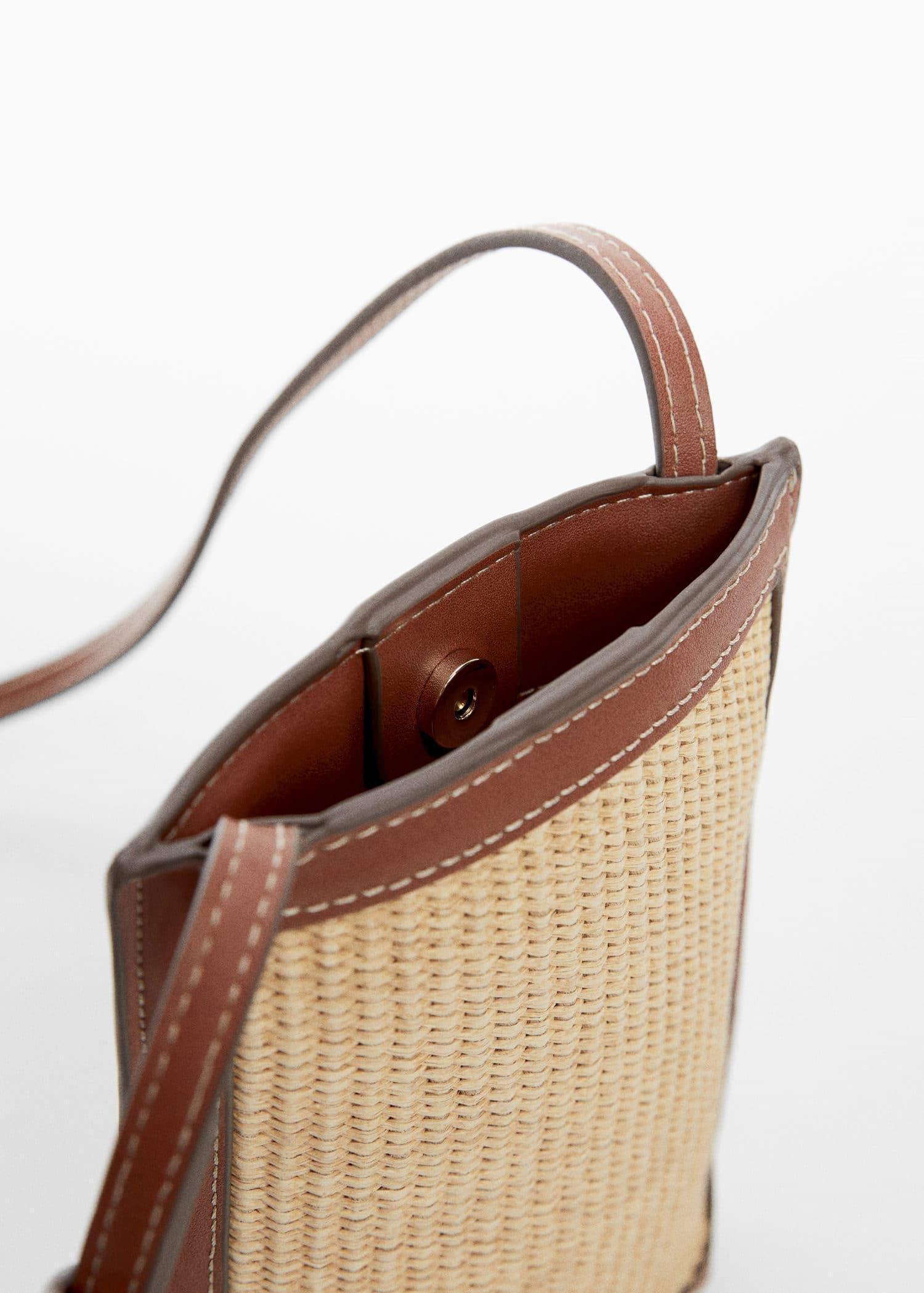 Brown Raffia Effect Mobile Case, , large image number 2