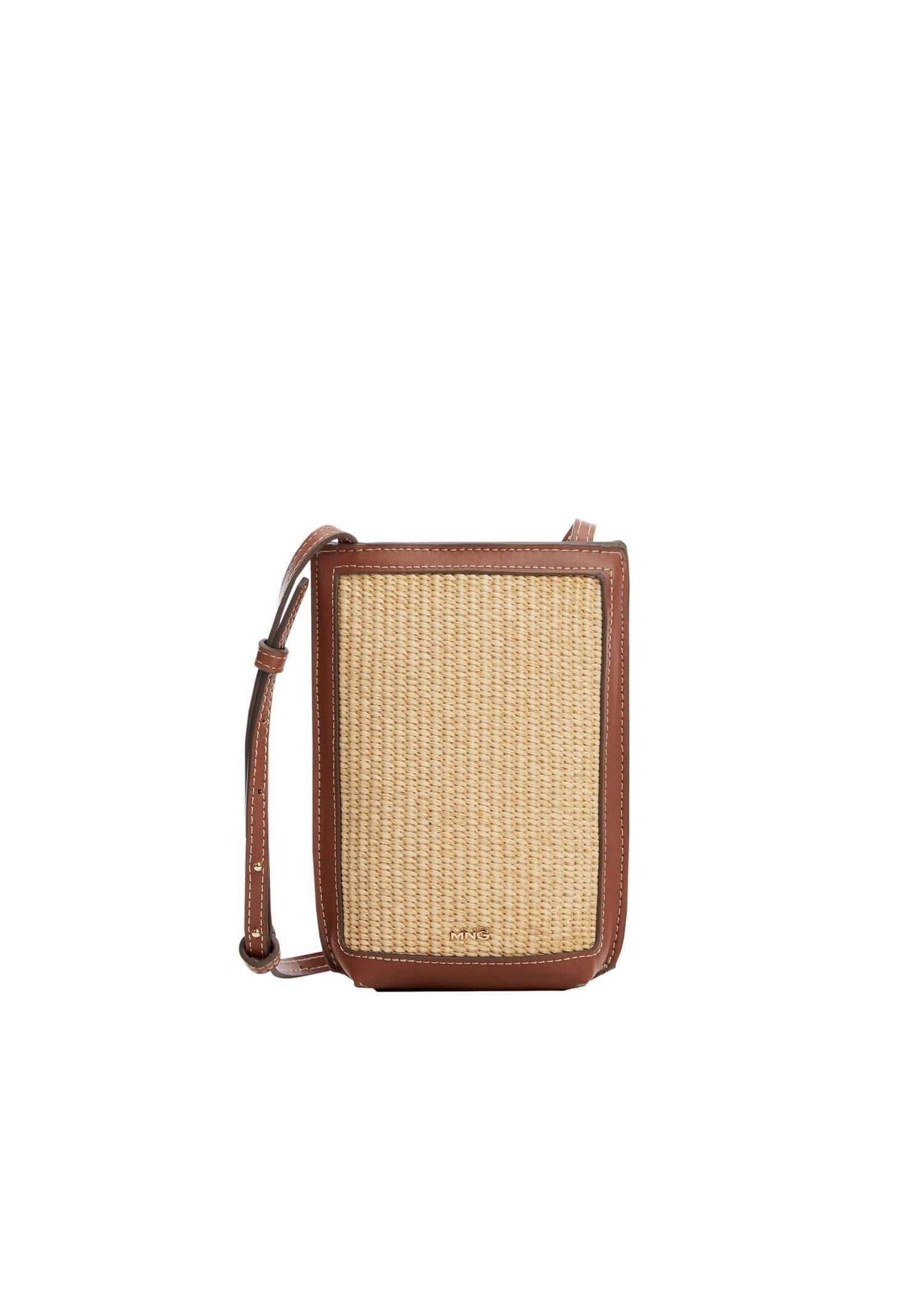 Brown Raffia Effect Mobile Case, , large image number 3