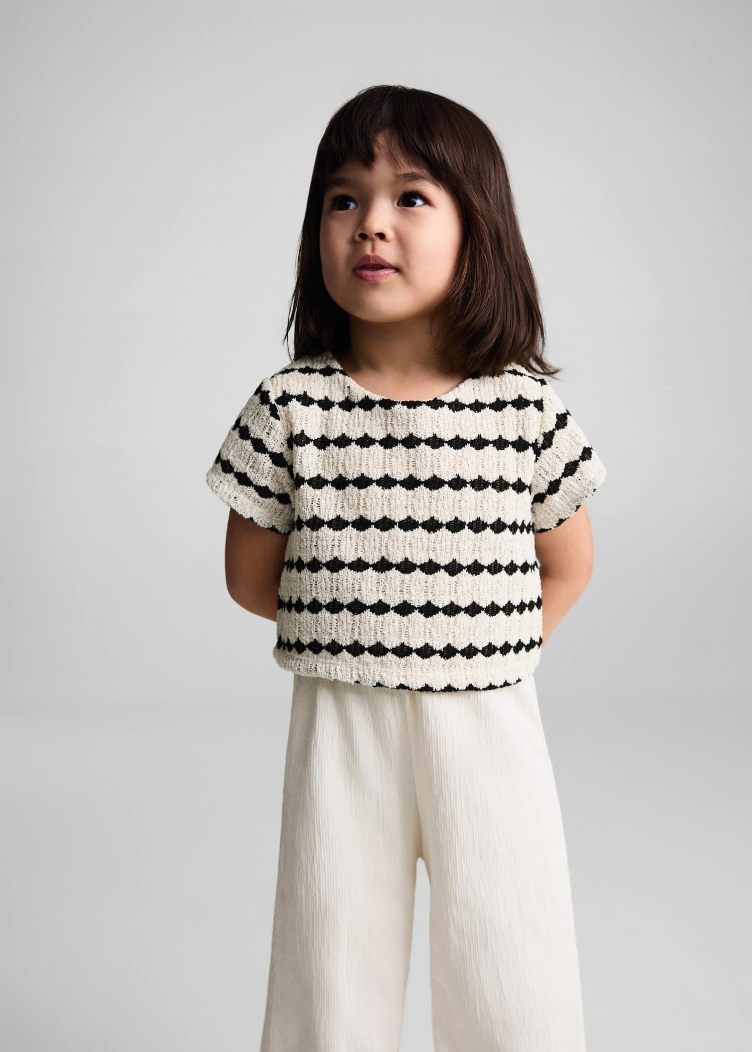 Mango - Beige Cotton Print Jumpsuit, Kids Girls